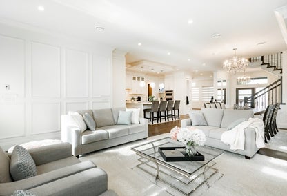 Luxury living room typical of Barton Creek, West Austin
